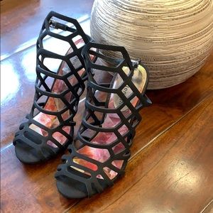 Madden Girl Caged Black heels